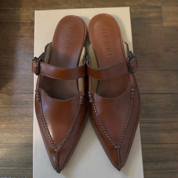 Hereu Punta Pointy Mule Loafer, Size 36, Tan, NIB - Picture 3 of 9